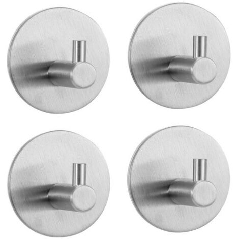 4 Ganchos para toallas de pared KHEO MSV Acabado espejo