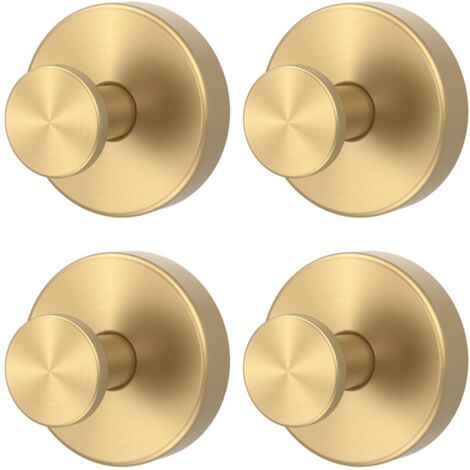 4 ganci a ventosa - Acciaio inossidabile - Riutilizzabili - Non richiedono foratura - Adatti per cucina e bagno - Aderiscono a superfici in vetro lisce - Oro