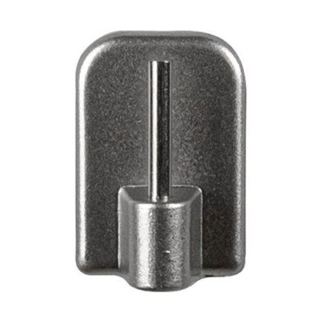 4 GANCI ADESIVI PLASTICA NICHEL