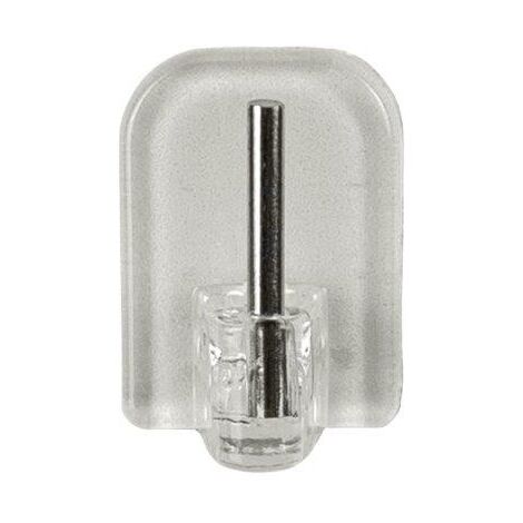 4 GANCI ADESIVI PLASTICA TRASPARENTE