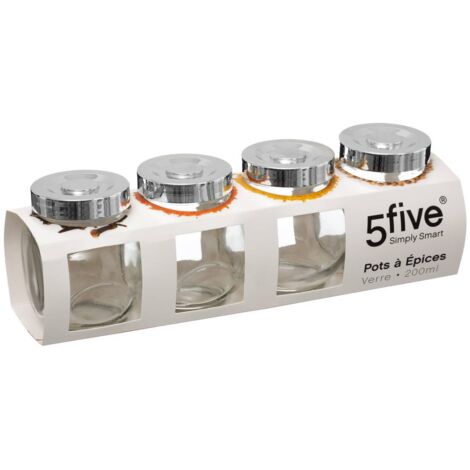 4 gewürzgläser aus glas - 5five
