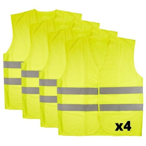 Gilet de sécurité jaune fluo homologué 4 bandes personnalisable