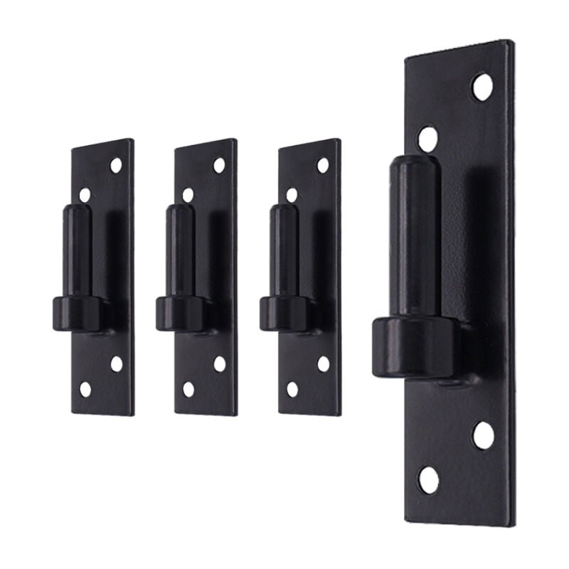 Store Menuiserie - 4 Gonds sur platine, Noir, Diamètre 14 mm, Acier, pour Volet Battant Bois ou pvc