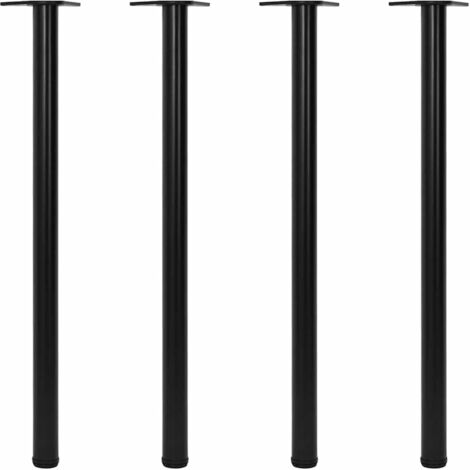 4 Height Adjustable Table Legs Black 1100 mm vidaXL