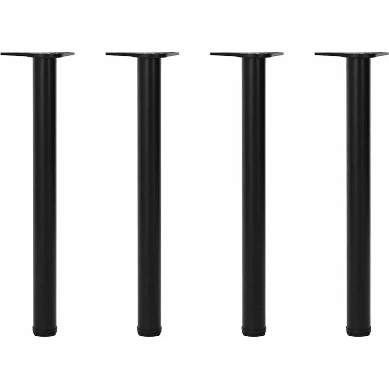 vidaXL 4 Height Adjustable Table Legs Black 710 Mm, Black