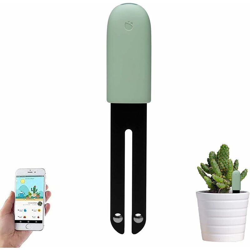 4 Hop 1 Capteur Testeur de Sol, (vert1PCS)Humidité Plante Meter Sol, Intelligente Hygrometre Plante, Surveillance Automatique du Niveau