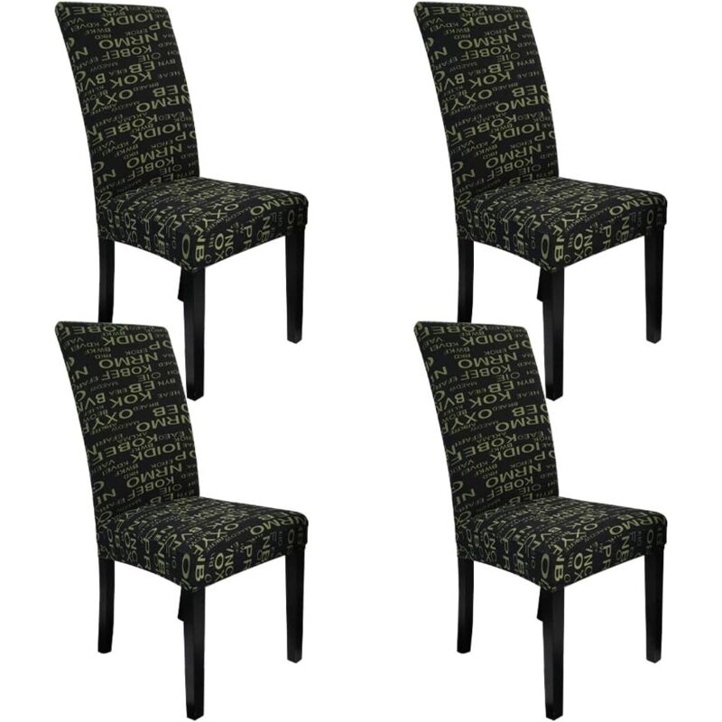 Linghhang - 4 housses de chaise universelles extensibles et lavables en Lycra pour salle à manger