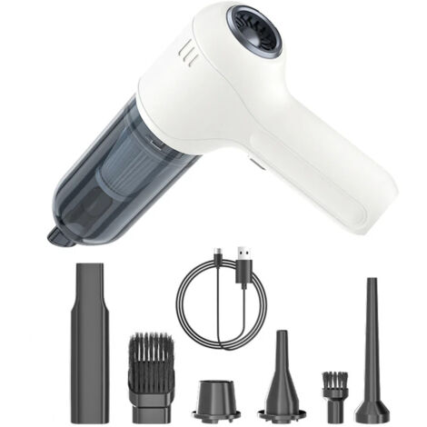 4-in-1 Akku-Autostaubsauger, 21.000 Pa, 100-W-Bürstenlosmotor – 2 Geschwindigkeitsstufen, leise (60 dB), USB-aufladbar – ideal für Auto und Zuhause