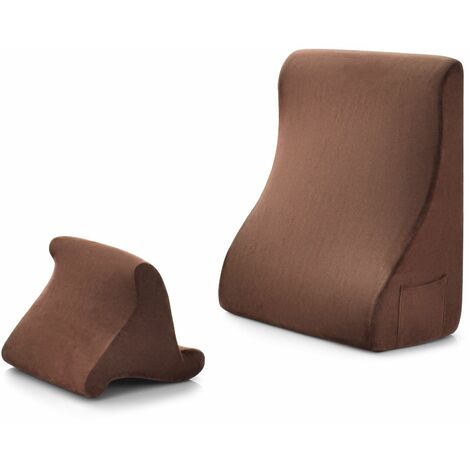 4 in 1 Bed Wedge Pillow Tablet Pillow Stand Side Pockets High Resilience Foam