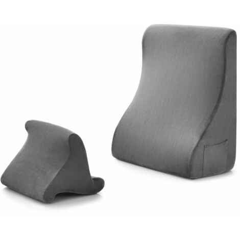 4 in 1 Bed Wedge Pillow Tablet Pillow Stand Side Pockets High Resilience Foam