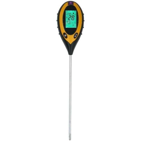 4-in-1-Bodentester, digitaler Sensor für Feuchtigkeit, pH-Wert und Licht, multifunktional, für Garten, Landwirtschaft und Rasen