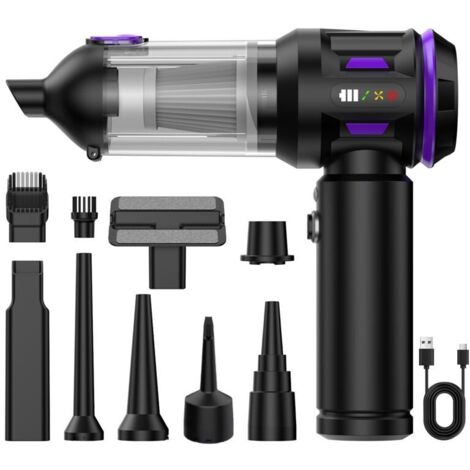4-in-1 cordless handheld vacuum cleaner, 17,000 Pa car vacuum cleaner, mini vacuum cleaner, rechargeable car vacuum cleaner, portable, lightweight and powerful, for office, kitchen, etc.