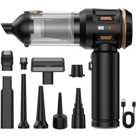 4-in-1 cordless handheld vacuum cleaner, 17,000 Pa car vacuum cleaner, mini vacuum cleaner, rechargeable car vacuum cleaner, portable, lightweight and powerful, for office, kitchen, etc.