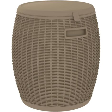 4-in-1 Garden Storage Box Light Brown Polypropylene vidaXL