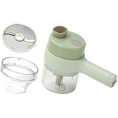 4 In 1 Handheld Elektrische Gemüseschneider Set Mini Drahtlose Elektrische Knoblauch Stampfer Lebensmittel Zerkleinerer An