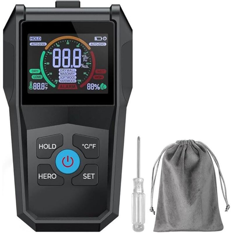 Image of 4 In 1 Holz Feuchtigkeit Meter LCD Digital Display Feuchtigkeit Meter