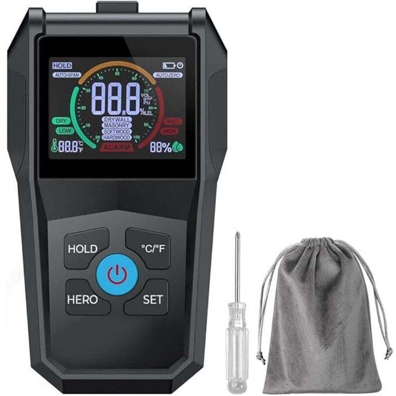Image of 4-in-1 Holzfeuchtemessgerät mit digitaler LCD-Anzeige