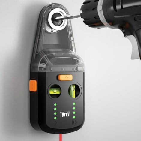4-in-1 Laser Level Tool with Line Laser, Drill Dust Collector, Wall Bracket, Electronic Vacuum Suction Cup, Rechargeable Leveler Tool Perfect for Picture Hanging, Painting, Home