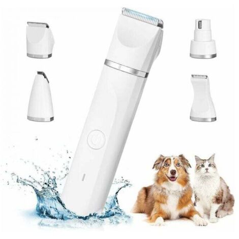 4-in-1-Profi-Haustierschermaschine: Leiser Hundehaarschneider, IPX7-wasserdicht, kabellos, mit wiederaufladbarem USB-Kabel für Katzen und Hunde usw.