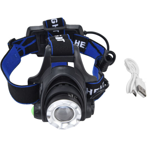 4 in 1 RGBW Focus Headlamp Telescopic Zoom USB Rechargeable Super Bright Headlight for Fishing
