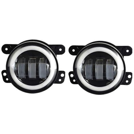 4 Inch LED Fog Lights Halo Ring Work Light (Blue+Yellow+White)--