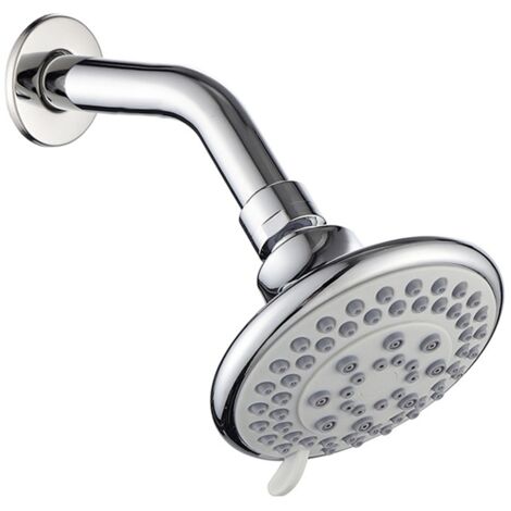 4 Inch Shower Head Plastic Round Wall Mounted Rain Showerhead for Bathroom Shower Accessories