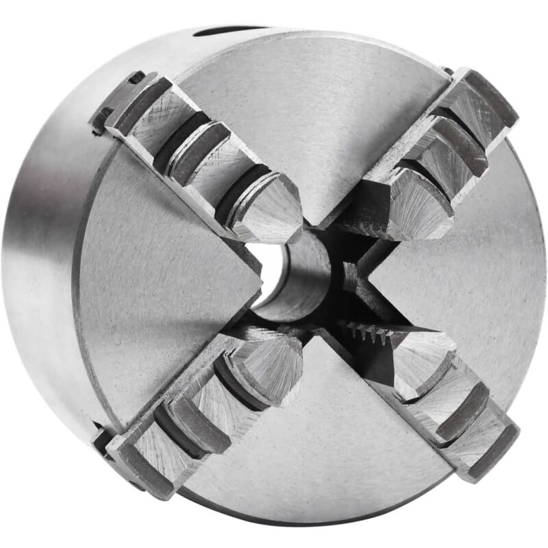 4 Jaw Self-Centering Lathe Chuck 80 mm Steel Vidaxl