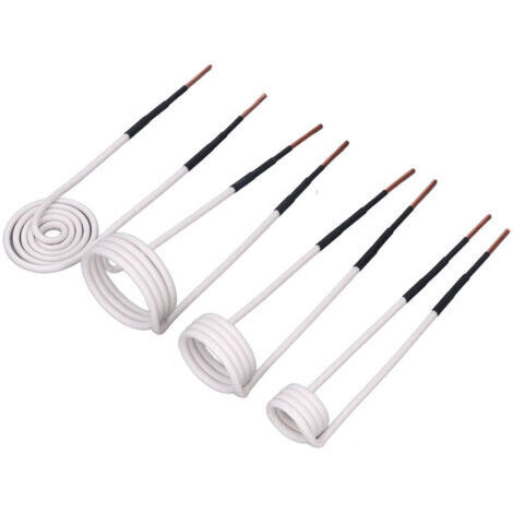 4 jeux de bobines de chauffage par induction haute fréquence pour systèmes de chauffage, ventilation et climatisation (CVC), noyau en laiton de 2,5 mm de diamètre, formats plat et rond de 20 mm, 30 mm