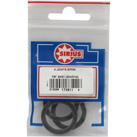4 Joints ACS en Caoutchouc EPDM pour eau-chaude et froide sanitaire 7/8'' (24/31) - Watts