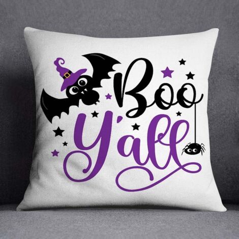 4 juegos de cojines de lino estampados de Halloween para sofá, sala de estar, hogar, sofá, fundas de almohada, cojines para coche (45x45 cm)