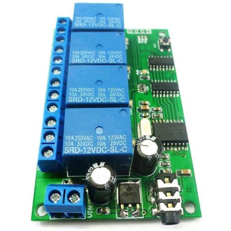4-Kanal-DTMF-Decoder mit Relaismodul für tonbasierte Fernbedienung