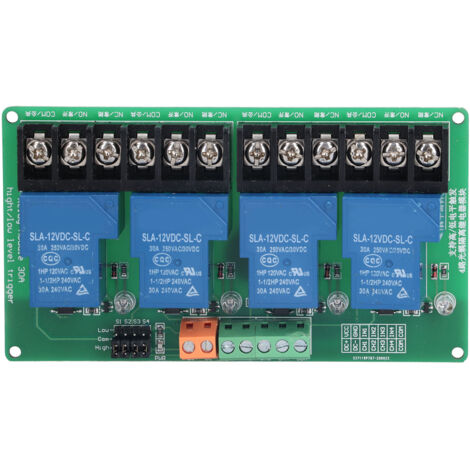 4-Kanal-Stromrelais 30 A mit Optokoppler-Isolation, 12 V