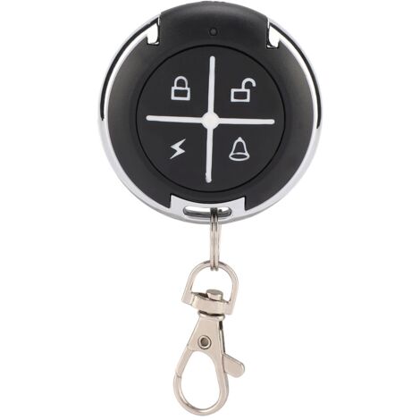 4 Key Black Round Auto Copy Garage Gate Door Wireless Remote Control(433MHZ)