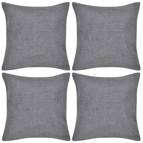 Taupe OekoTex weich modern Used-Look Leinen-Optik Kissenbezug Renforce Stone-Washed 40x80 cm 100/% Baumwolle