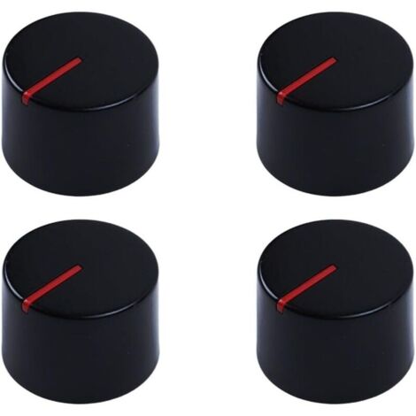 4 Kochfeldknöpfe, Universal-Bedienknöpfe, Ø 6 mm Herdknöpfe, Gasherdknöpfe, für fast alle Herde, Kochfelder, Backöfen und Gasherde
