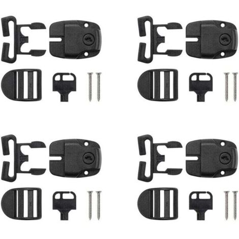 4 komplette Spa-Abdeckungs-Clip-Sets, XU, Spa-Abdeckungs-Verschluss-Reparaturset mit Schraubenschlüssel und Schrauben, Spa-Abdeckungs-Verschlusszubehör für Spa-Abdeckungsgurte - KZQ