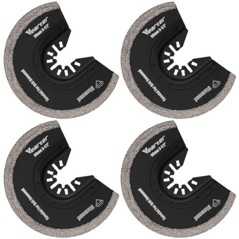 4 - Lame De Scie Oscillante - Accessoire Diamant - Coupe Carrelage Et Joint - Pour Rénovation Salle De Bain Et Sol - Gris - 8,9x6,8cm