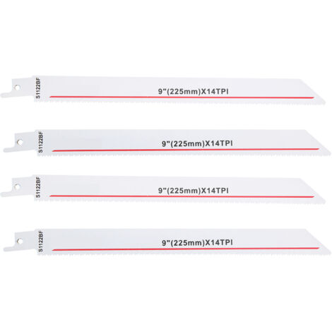 4 Lames de Scie Alternative Bois et Métal 9 Pouces/225mm -5PTI pour Travaux de Rénovation Polyvalents