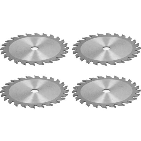 4 Lames de Scie Circulaire 85mm en Carbure de Tungstène, 24 Dents, pour Bois et Plastique, 3000 tr/min, Lot de 4, Coupe 15mm