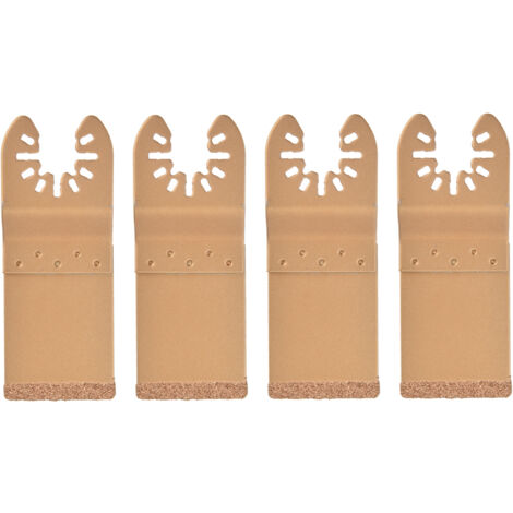 4 Lames de Scie Oscillante Carbure Multimatériaux pour Bois, Plastique et Métal, Parfaites pour Découpes Précises et Travaux de Rénovation