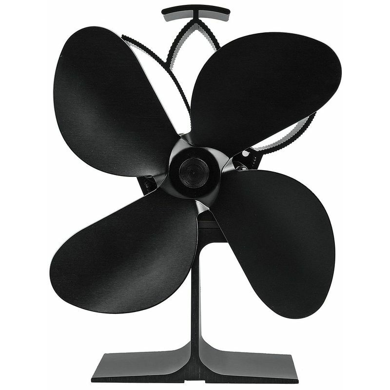 Lucky-88 - 4 Lames Ventilateur Ecologique En Bois De Cheminée Ventilateur De Poêle à Bois Sasicare