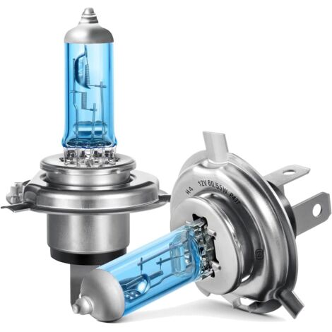 4 lampadine alogene, marchio E, fari bianchi caldi, per kit di sostituzione lampade abbaglianti per auto da 12 V e 100 W (2 pezzi)