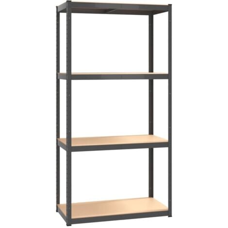 4-Layer Storage Shelf Anthracite Steel&Engineered Wood vidaXL
