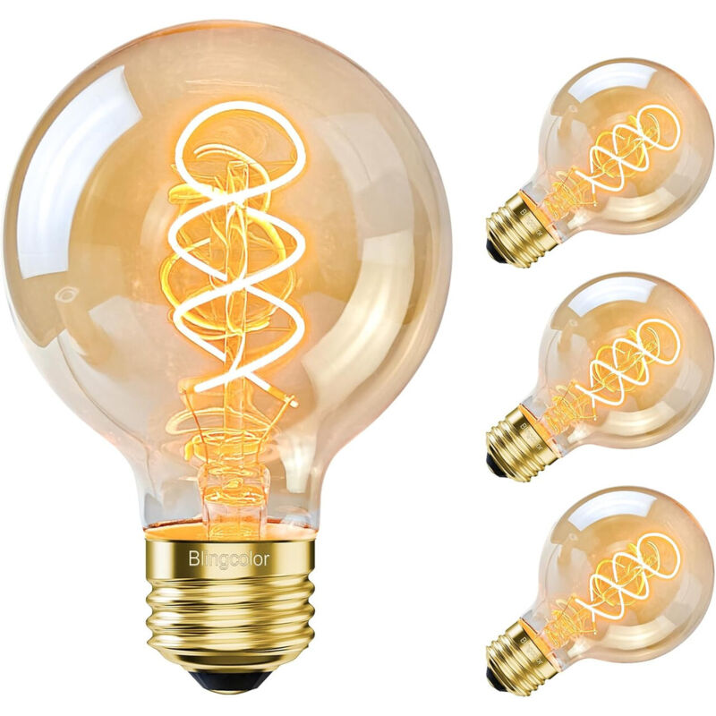 Image of 4 LED Bulbs G80 I E27&hellip;
