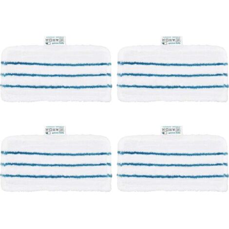 4 Lingette Microfibre pour Balai Vapeur Black et Decker, Chiffon de Nettoyage Vadrouille Rectangulaire Compatible avec FSM1600/FSM1610/FSM1620/FSM1630/HSMC1300/HSMC1321(style F)