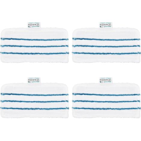 4 Lingette Microfibre pour Balai Vapeur Black et Decker, Chiffon de Nettoyage Vadrouille Rectangulaire Compatible avec FSM1600/FSM1610/FSM1620/FSM1630/HSMC1300/HSMC1321(style F)