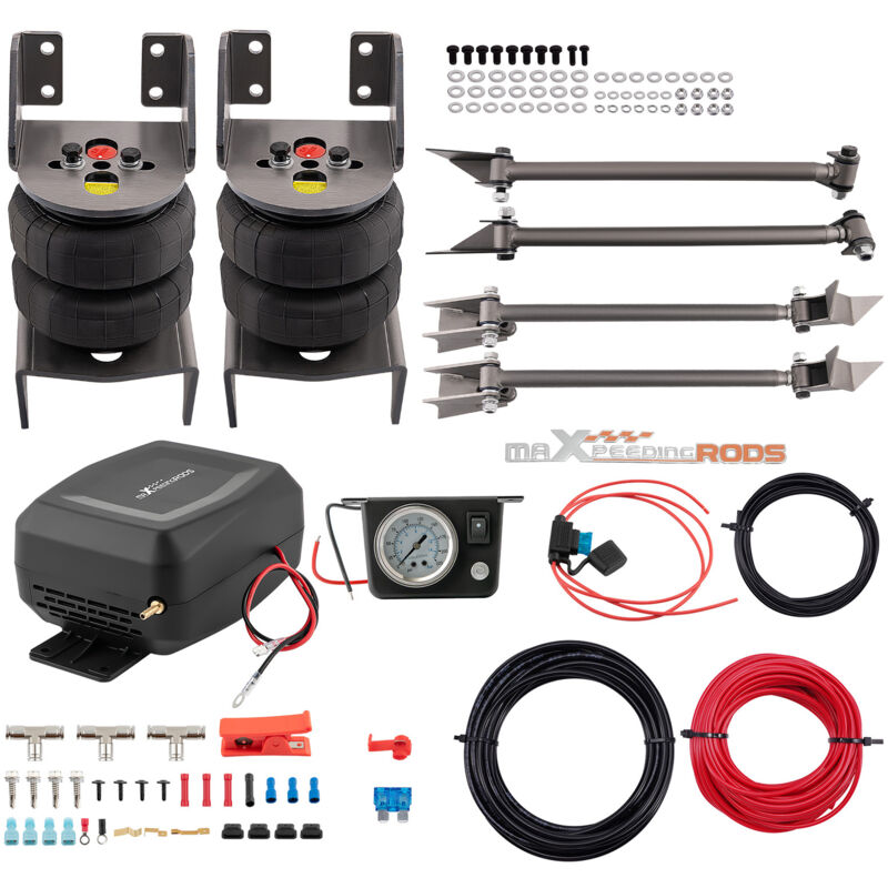 Image of 4 Link Suspension + 5000LBS Luftbalg Hinten + Kompressor Controller Kit For LKW