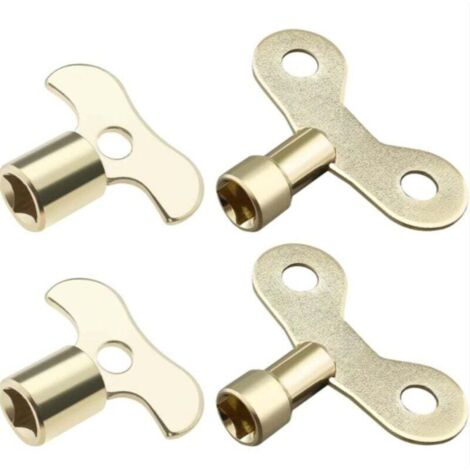 4 llaves para grifo y válvula de radiador, de 6 mm y 7 mm, con apertura cuadrada, llave de perilla, llave para interruptor de agua, herramienta multifuncional de fontanero para fábricas, jardines, lug