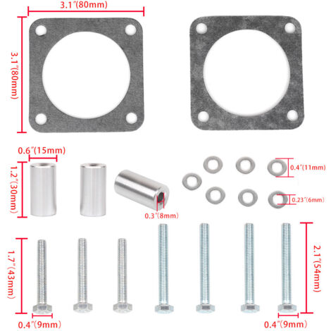 4-Loch-Drosselklappengehäusedichtung, Ansaugkrümmer-Verlängerungsstecker für Jeep Wrangler 87-06 (eine Packung)