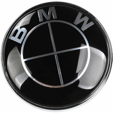 4 Logo emblème Badge Anagram Jante Roue Auto Voiture Compatible avec BMW 68mm 5 Broches (Noir)